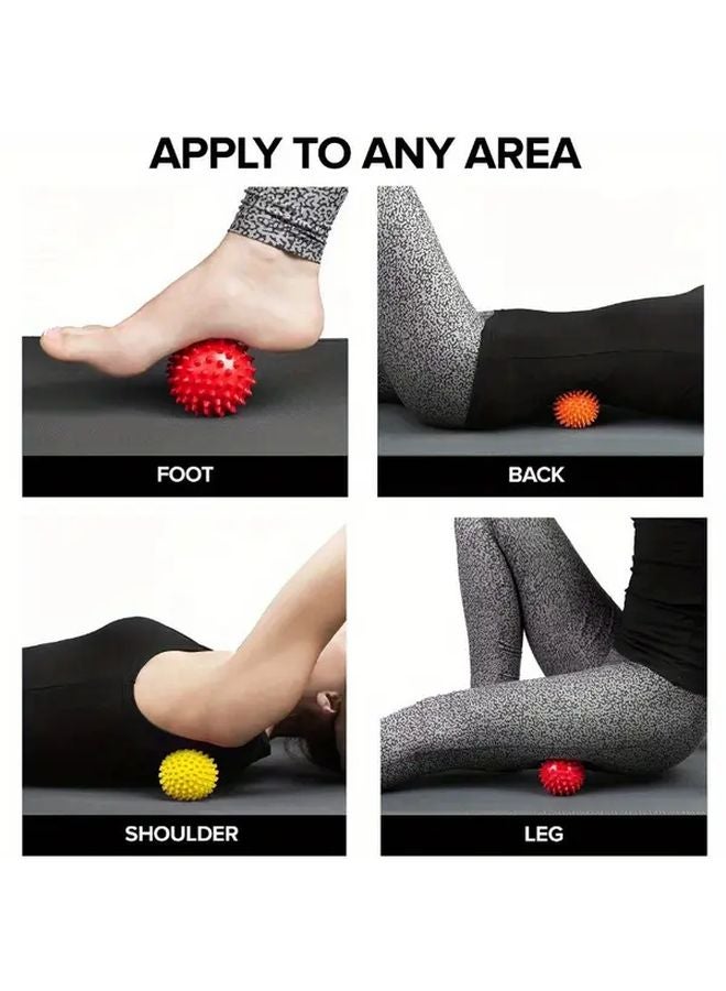 Black Spiny Massage Balls for Muscle Exercise Strong Medium Soft Textured Rollers - Image 1